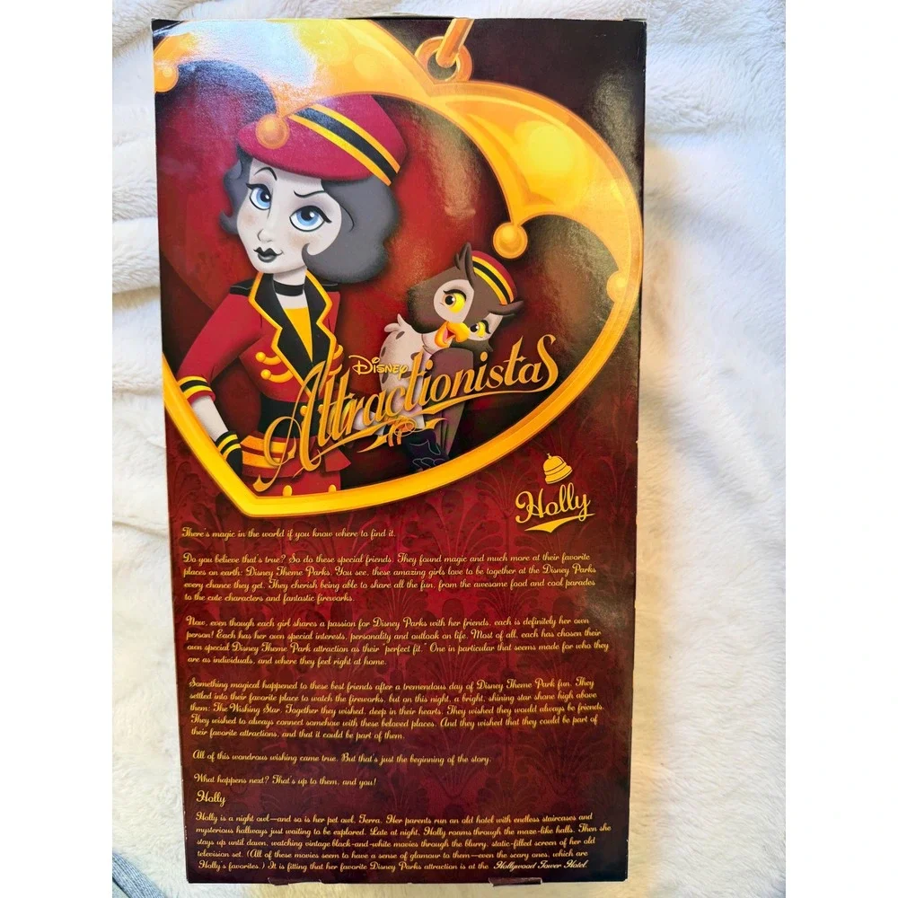 NIB Disney Parks Attractionistas Holly Tower of Terror Doll with Owl Pet Terra